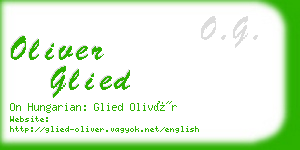 oliver glied business card